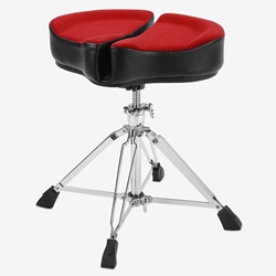 Ahead SPG-R 18" Spinal G Saddle Red Cloth Top/Black Sides, 4 Leg Base, 18" to 24" Adjustment Height