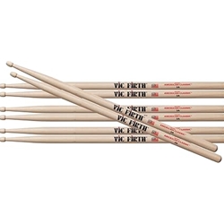 Vic Firth P5A.3-5A.1 American Classic Wood Tip Drumsticks3 PR 5A + 1 PR 5A FREE