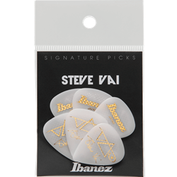 Ibanez Steve Vai signature series Polyacetal, Heavy (1.0mm), White w/Rubber Grip x 6pcs