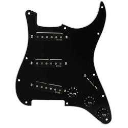 EMG ST54 Set Black B/W/BPassive Single Coil Alnico 2 Set Black on BWB 3 Ply Pickguard - Classic wind