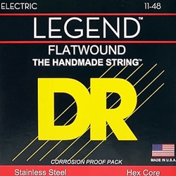 DR Strings LEGEND™ - Polished Flatwound Electric Guitar Strings: Light 11-48