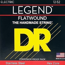 DR Strings LEGEND™ - Polished Flatwound Electric Guitar Strings: Medium 12-52