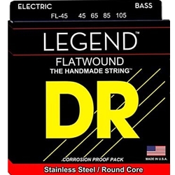 DR Strings LEGEND™ - Polished Flatwound Stainless Steel Bass Strings: 5-String Medium 45-125