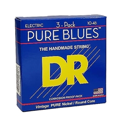 DR Strings PURE BLUES™ - Pure Nickel Electric Guitar Strings: Medium