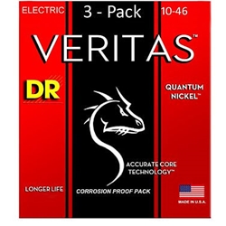 DR Strings VERITAS™ - Coated Core Technology Electric Guitar Strings: Medium 10-46