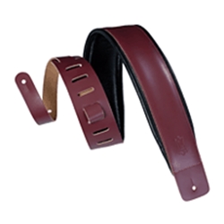 Levy's Leathers Genuine Leather Guitar Strap – BurgundyHeirloom Series – 3″ Wide