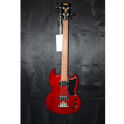 Vintage VS4 ReIssued Bass Guitar ~ Cherry Red