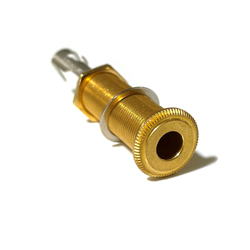 Switchcraft® Stereo Long Threaded Barrel Jack - Gold