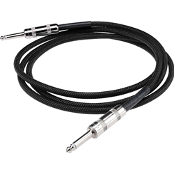 DIMARZIO OVERBRAID CABLE,10 FT Black