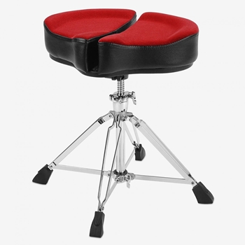 Ahead SPG-R 18" Spinal G Saddle Red Cloth Top/Black Sides, 4 Leg Base, 18" to 24" Adjustment Height