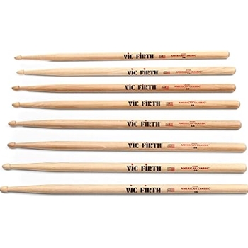 Vic Firth P5B.3-5B.1 5B American Classic Wood Tip Drumsticks