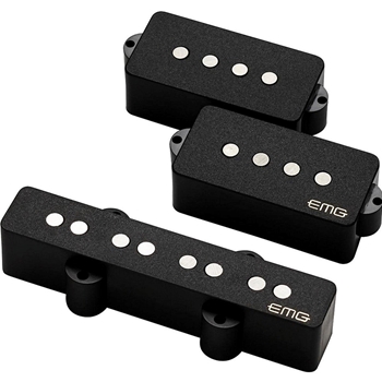 EMG Passive Geezer Butler Signature 4 String Precision Jazz Bass Alnico V Set w/ Exposed Poles Black