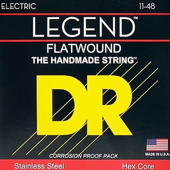 DR Strings LEGEND™ - Polished Flatwound Electric Guitar Strings: Light 11-48