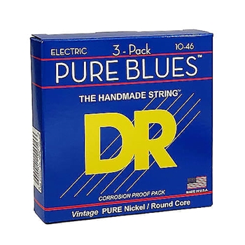 DR Strings PURE BLUES™ - Pure Nickel Electric Guitar Strings: Medium