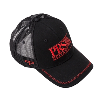 PRS Hat, Trucker, PRS Block Logo, Cotton/Black Mesh