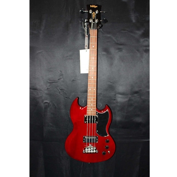 Vintage VS4 ReIssued Bass Guitar ~ Cherry Red