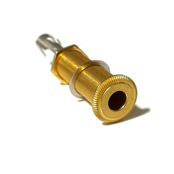 Switchcraft® Stereo Long Threaded Barrel Jack - Gold